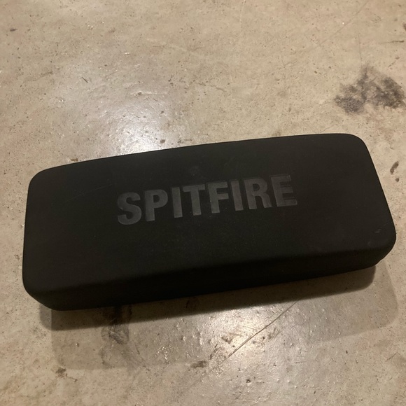 Spitfire retro orange tinted oversized round circle sunglasses black frames - Picture 5 of 5